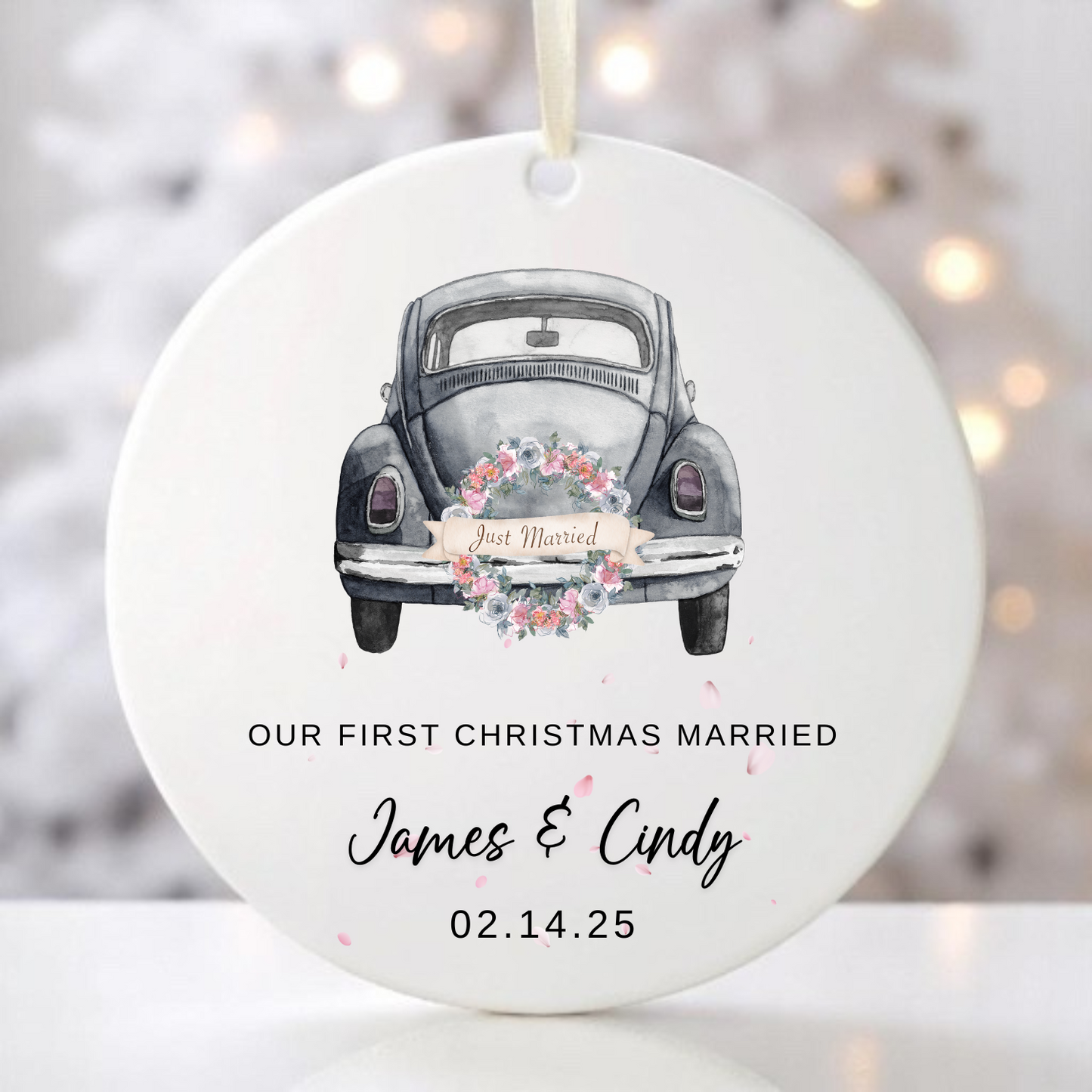 OUR FIRST CHRISTMAS MARRIED ORNAMENT