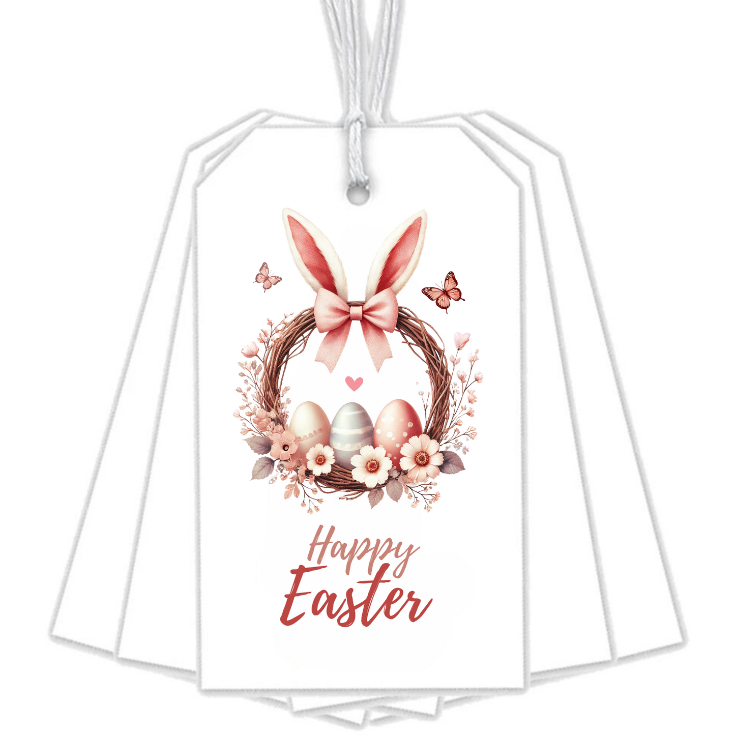 BUNNY WREATH EASTER GIFT TAGS