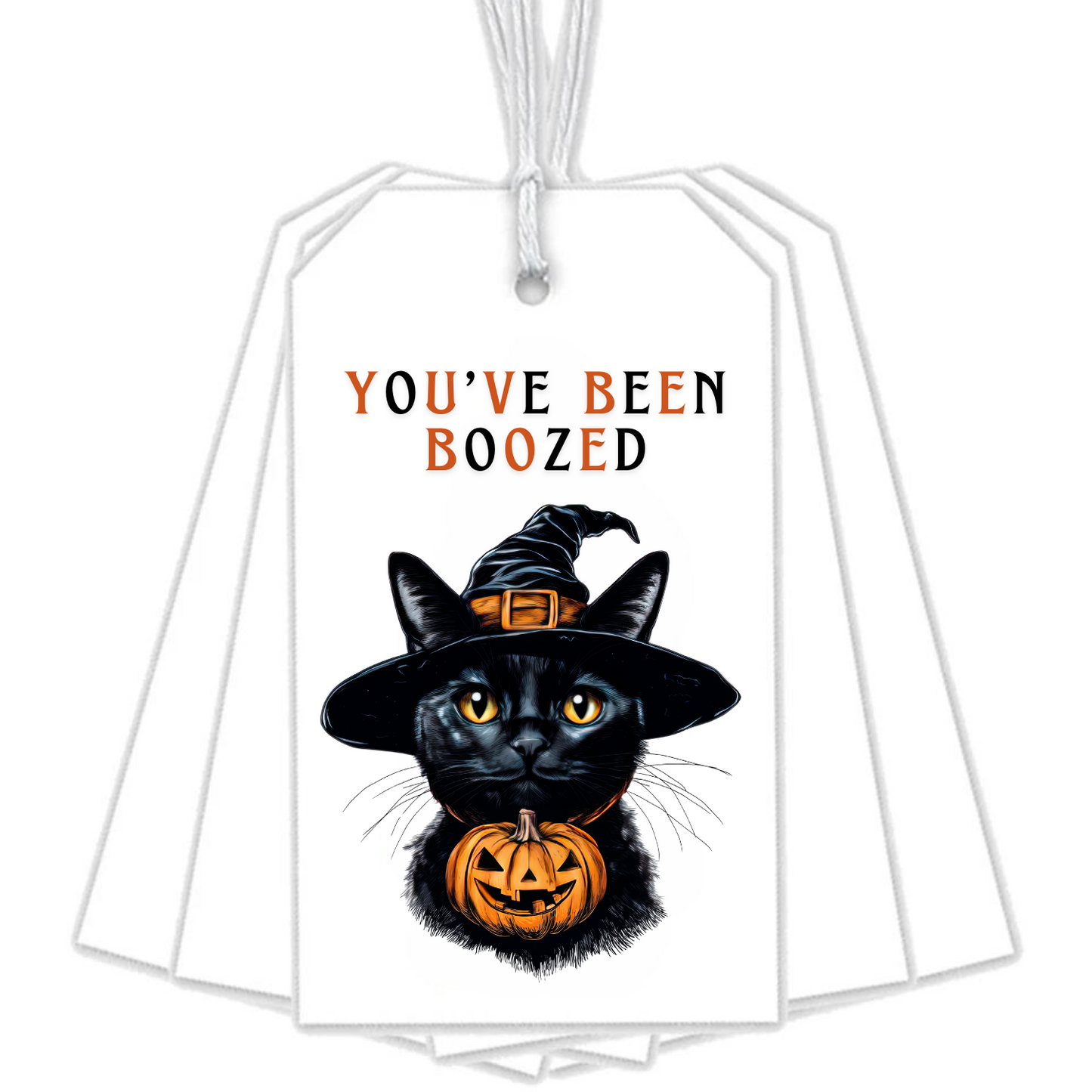 HALLOWEEN YOU'VE BEEN BOOZED GIFT TAGS