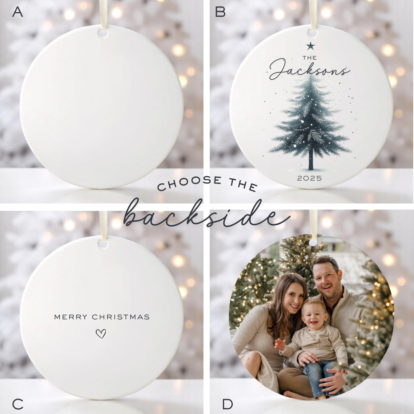 CHRISTMAS TREE FAMILY ORNAMENT