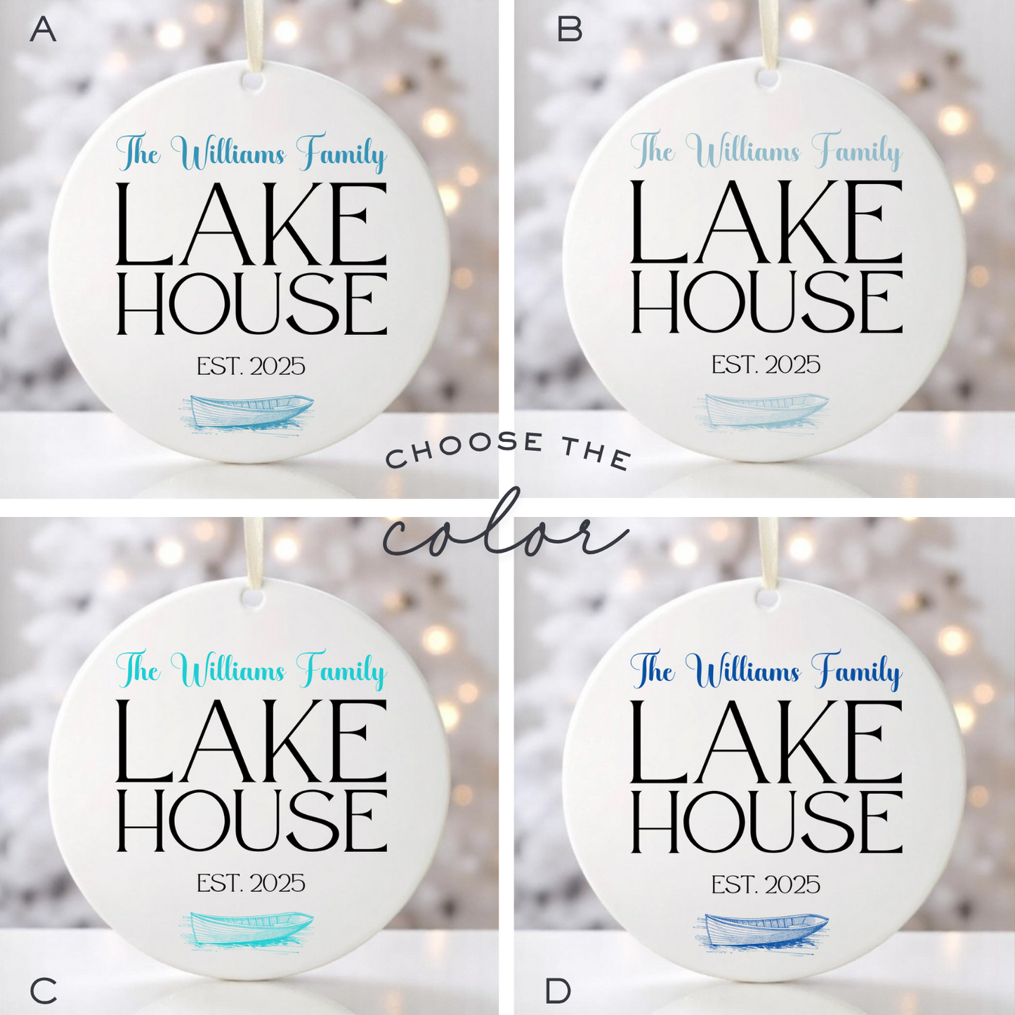 FAMILY LAKEHOUSE ORNAMENT