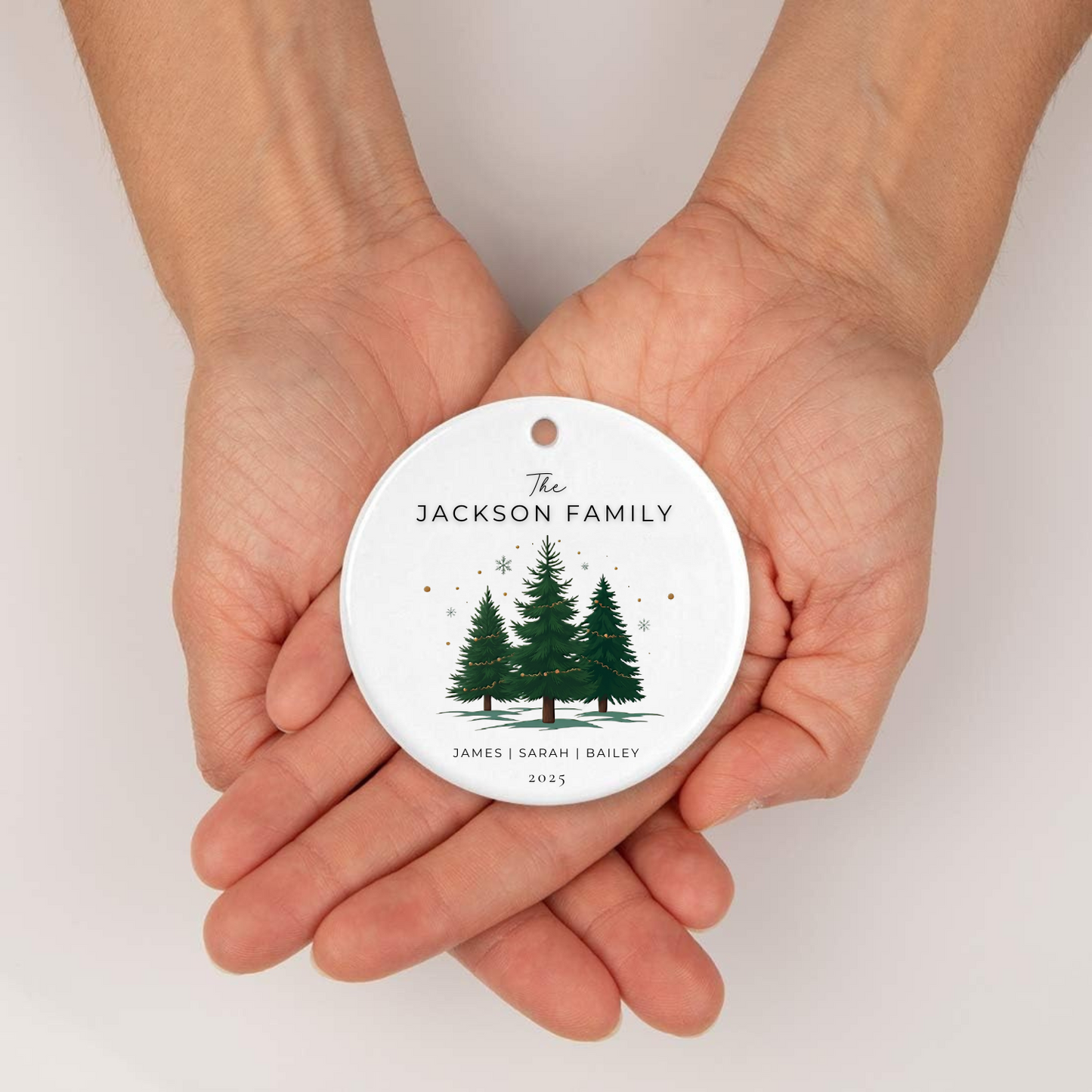 CHRISTMAS TREE FAMILY ORNAMENT