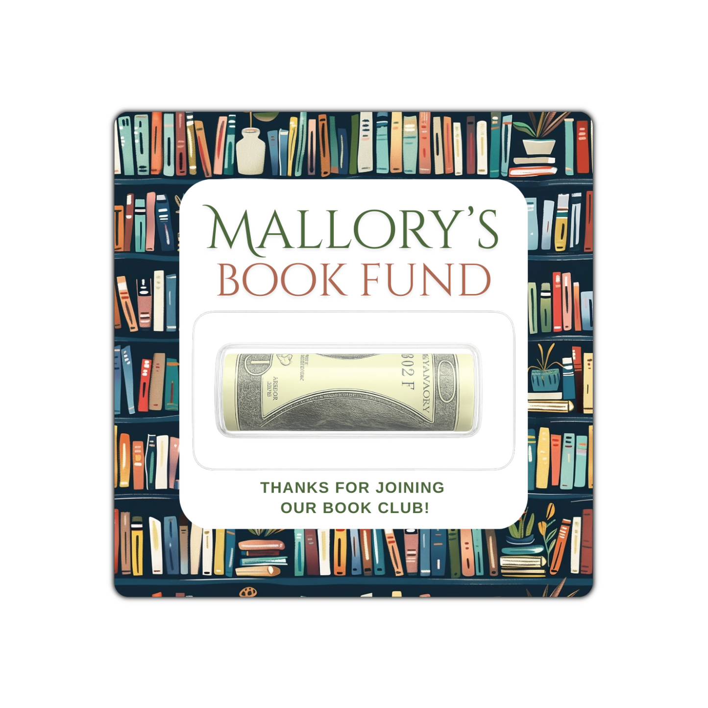 BOOK MONEY CARD HOLDER