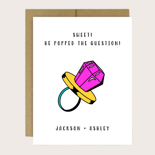 RING POP ENGAGMENT CARD