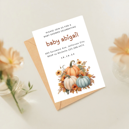 FALL PUMPKIN INVITATIONS