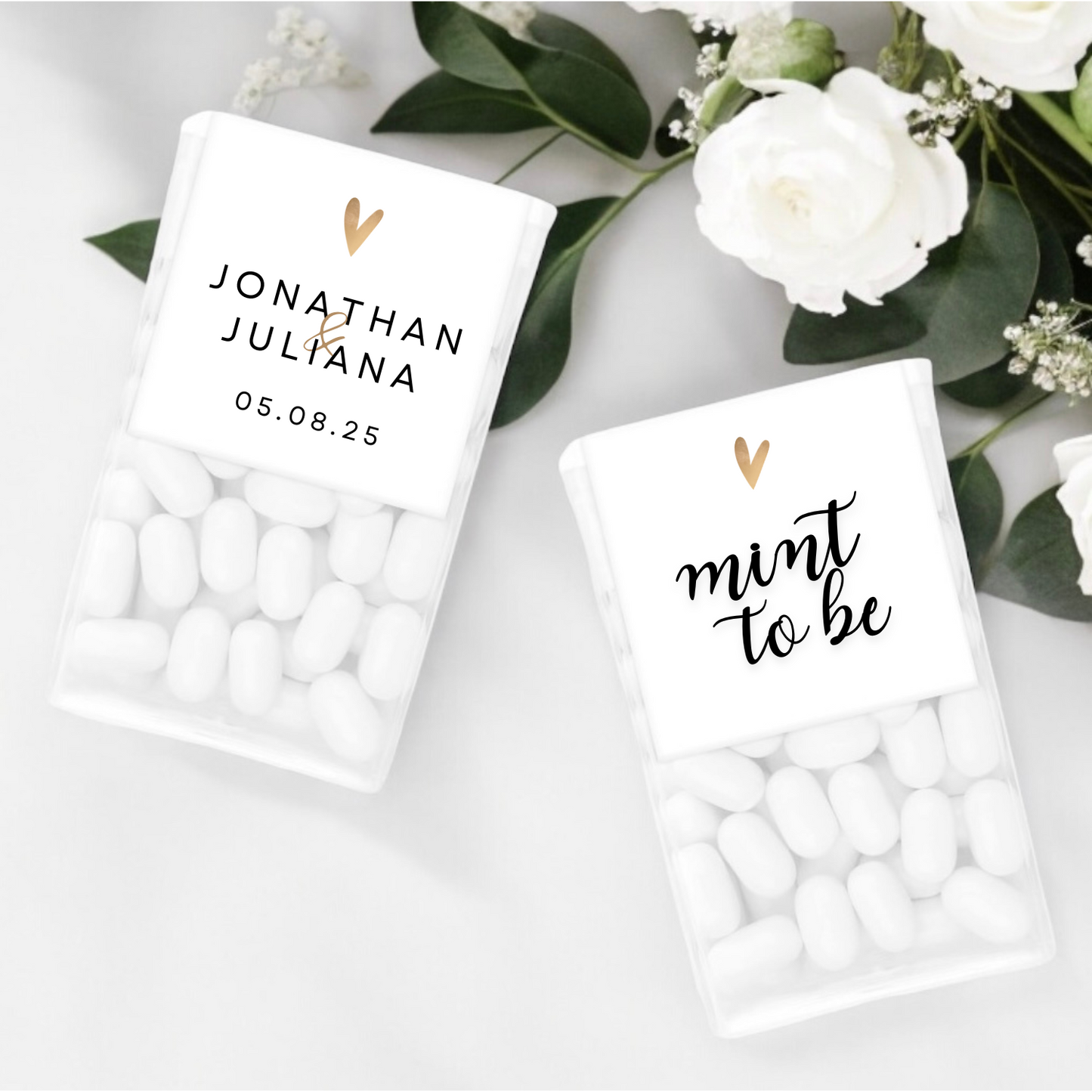 GOLD HEART MINT TO BE LABELS
