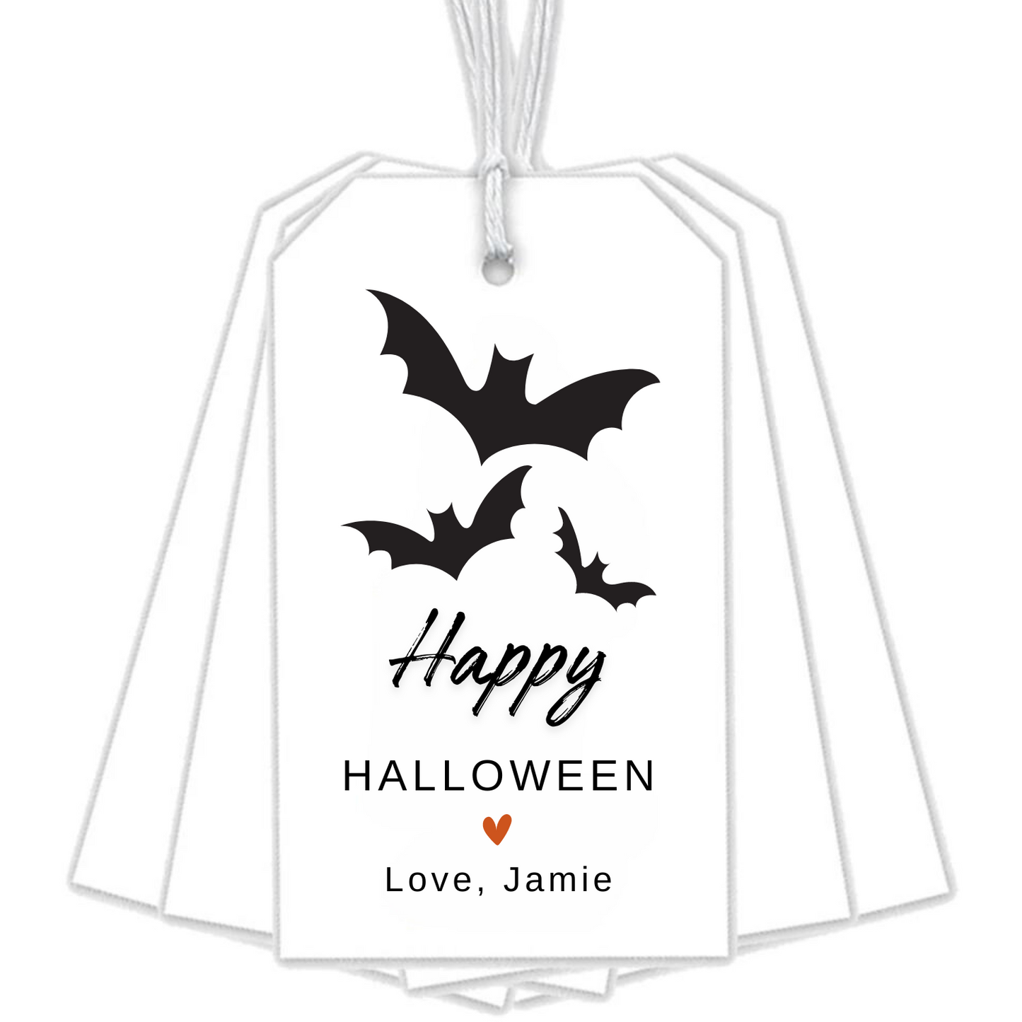 HALLOWEEN BATS GIFT TAGS