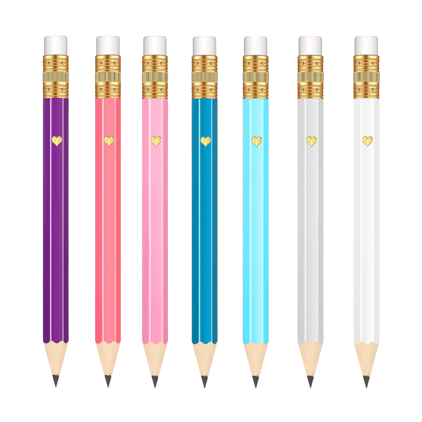 Mini Heart Pencils