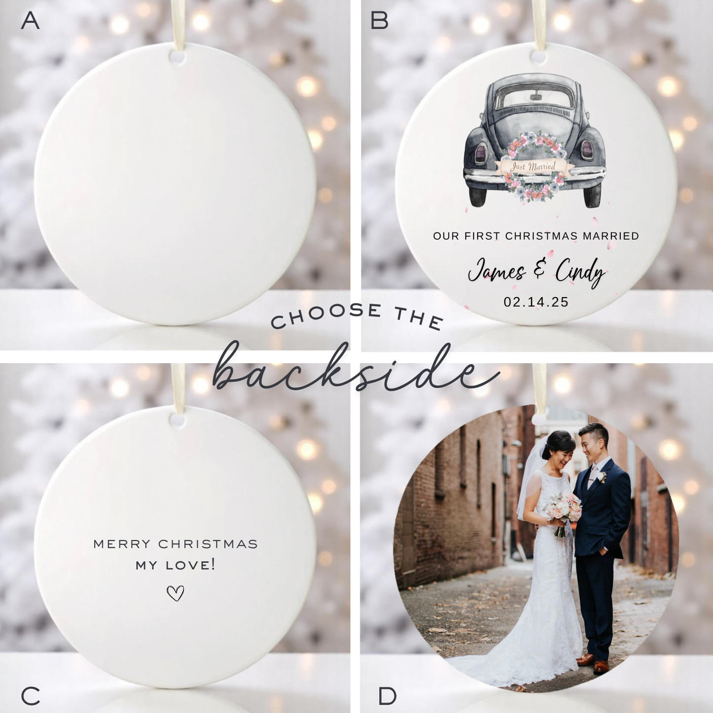 OUR FIRST CHRISTMAS MARRIED ORNAMENT