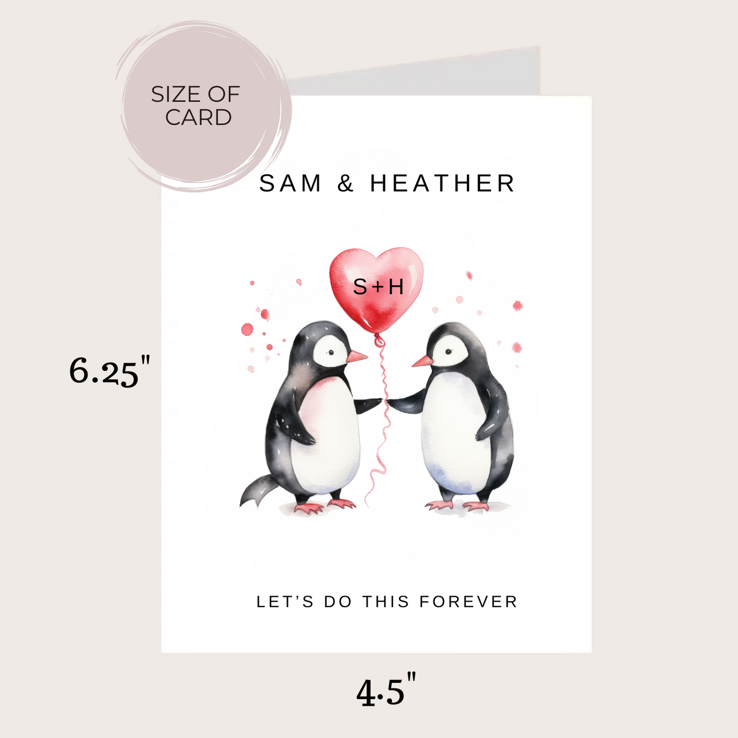 COUPLES PENGUIN CARD