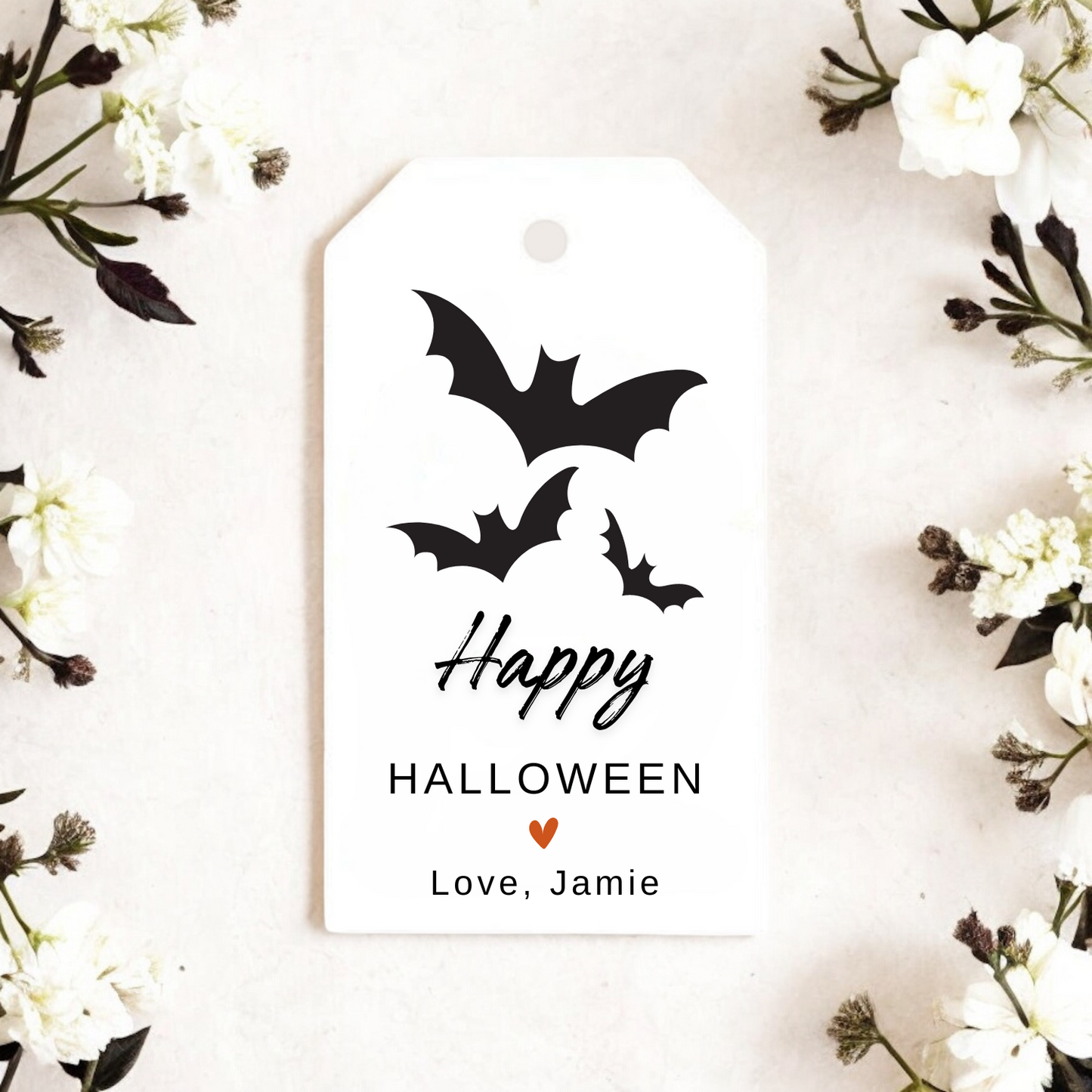 HALLOWEEN BATS GIFT TAGS