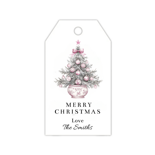 Pink Christmas Gift Tags.
