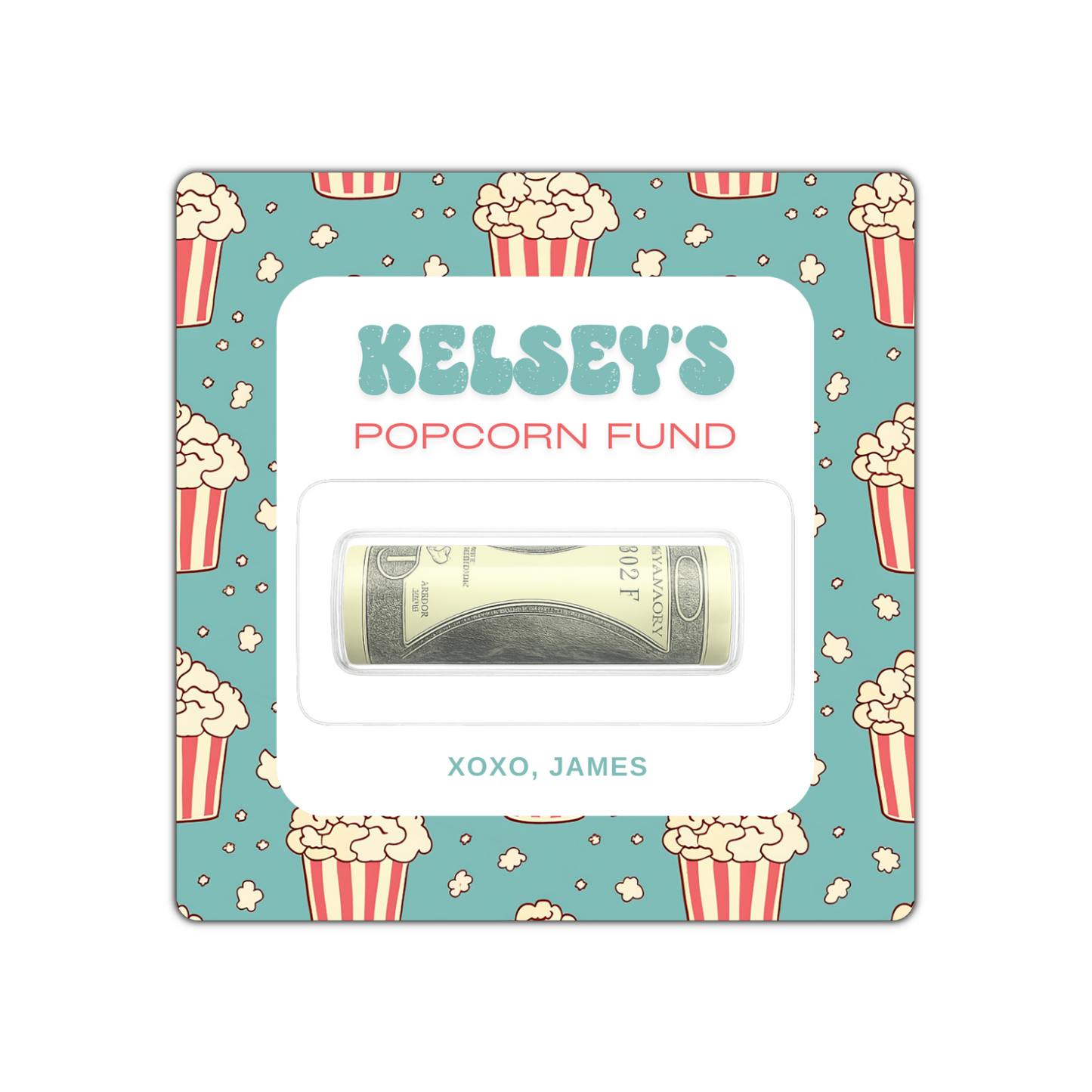 POPCORN MONEY CARD HOLDER
