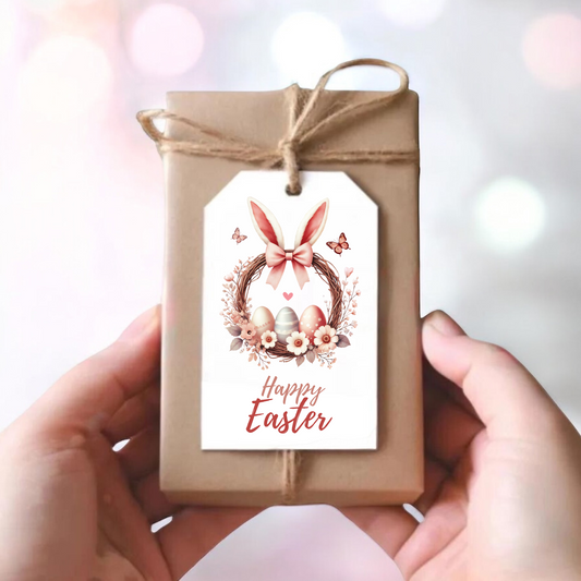 BUNNY WREATH EASTER GIFT TAGS