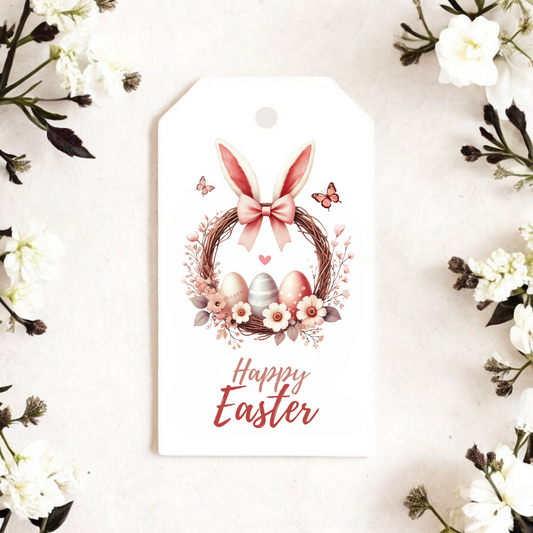 BUNNY WREATH EASTER GIFT TAGS