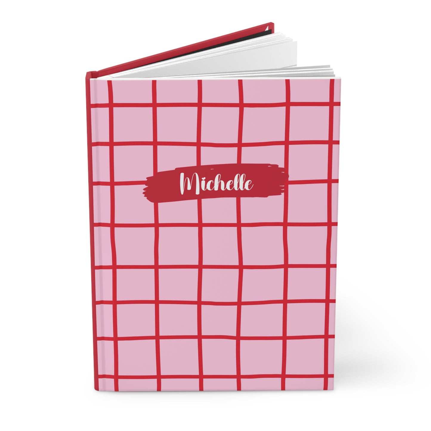 PINK GRID NOTEBOOK