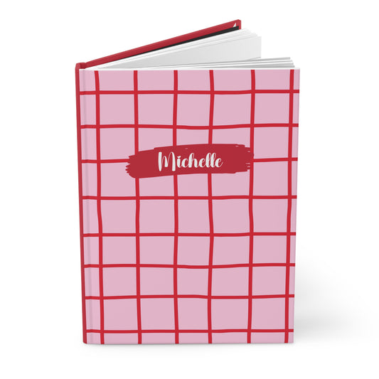 PINK GRID NOTEBOOK