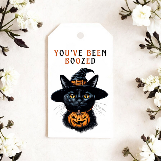HALLOWEEN YOU'VE BEEN BOOZED GIFT TAGS