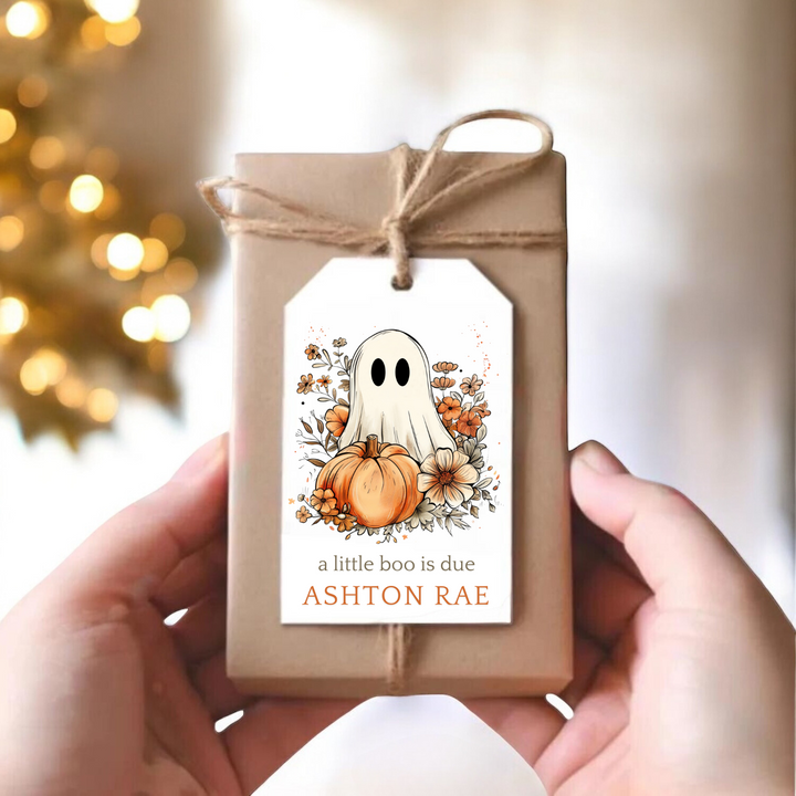 A LITTLE BOO IS DUE GIFT TAGS