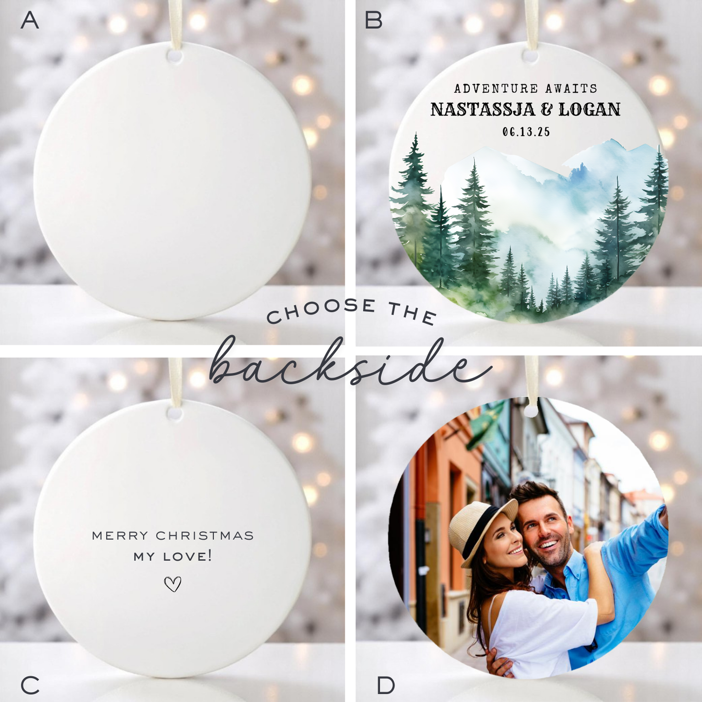 Adventure Awaits Couple's Ornament