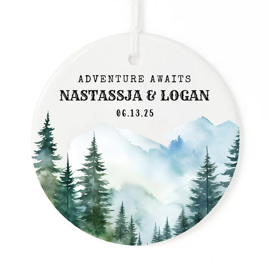 Adventure Awaits Couple's Ornament