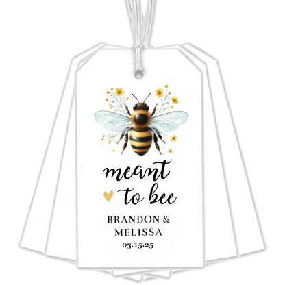 Gift Tag with Bee and Personalization.