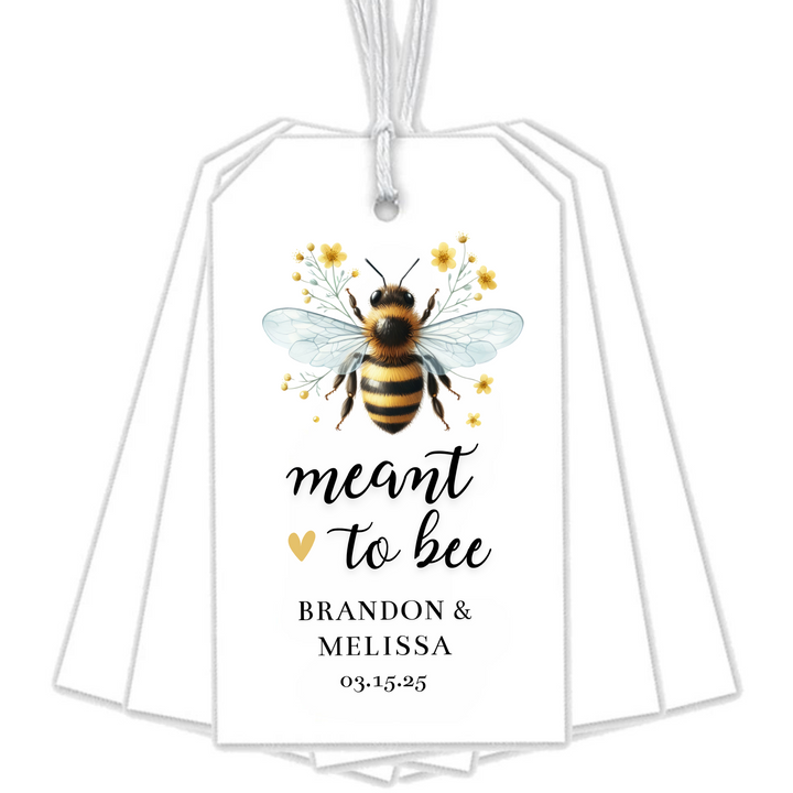 Gift Tag with Bee and Personalization.