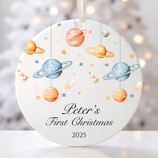 BABY'S SPACE PLANET ORNAMENT