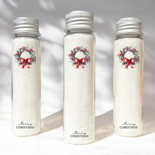 CHRISTMAS WREATH BATH SALT FAVORS