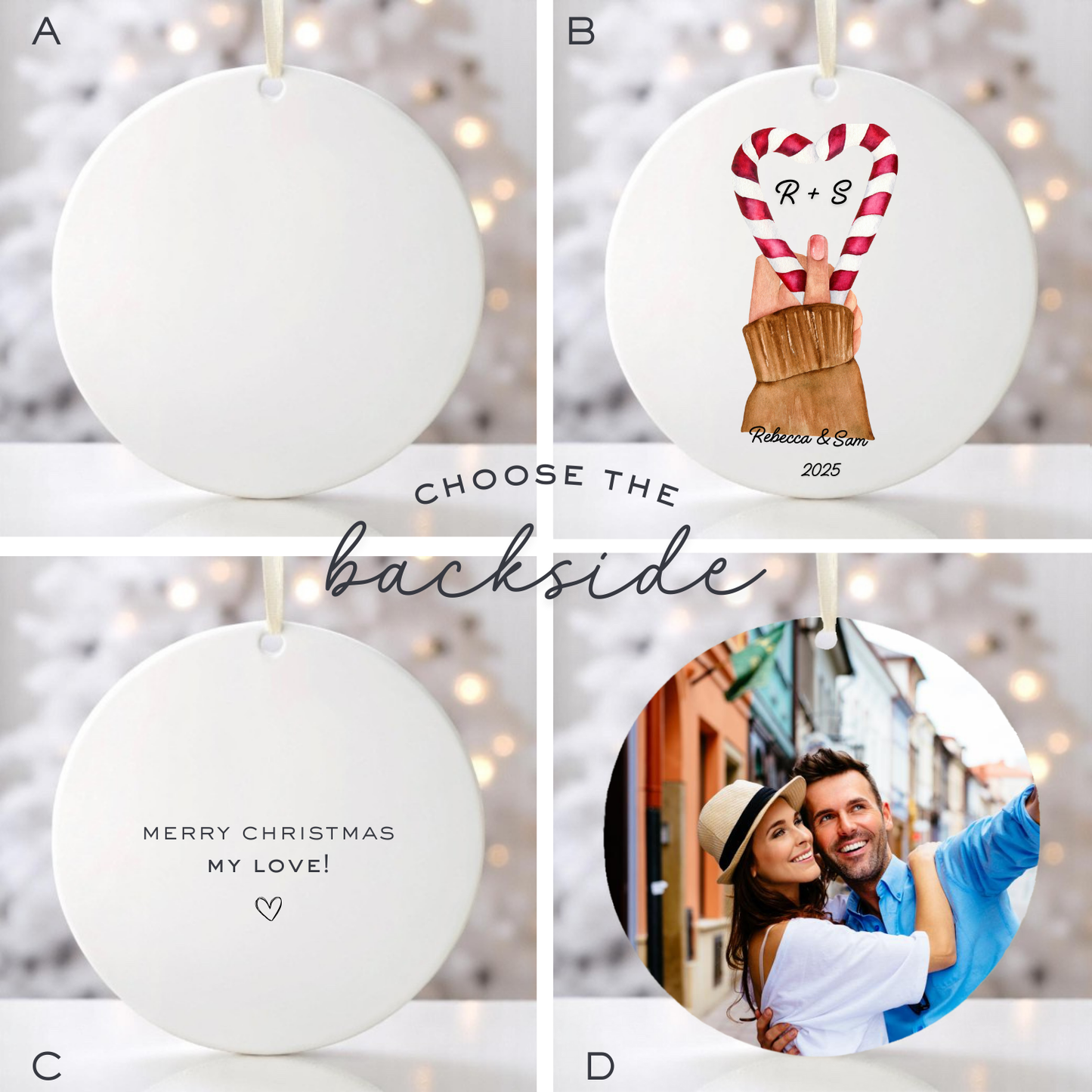 CANDY CANE HEART ORNAMENT