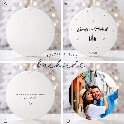 Personalized Couple's Christmas Ornament 