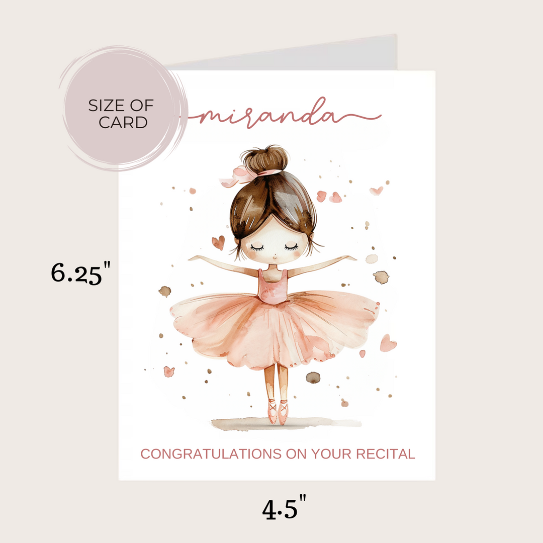 BALLERINA DANCE RECITAL CARD