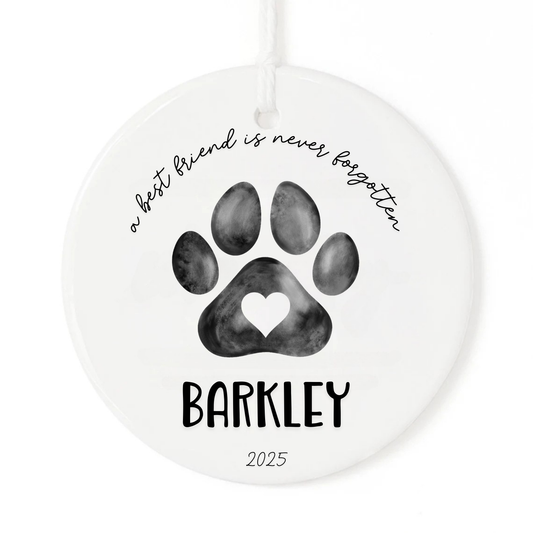 MEMORIAL DOG PAW ORNAMENT