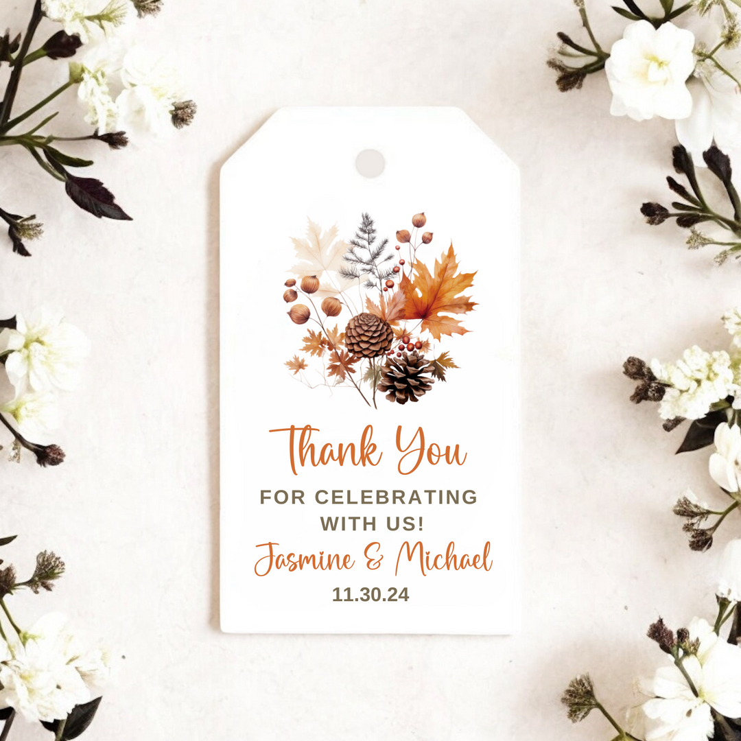 FALL LEAVES WEDDING GIFT TAGS