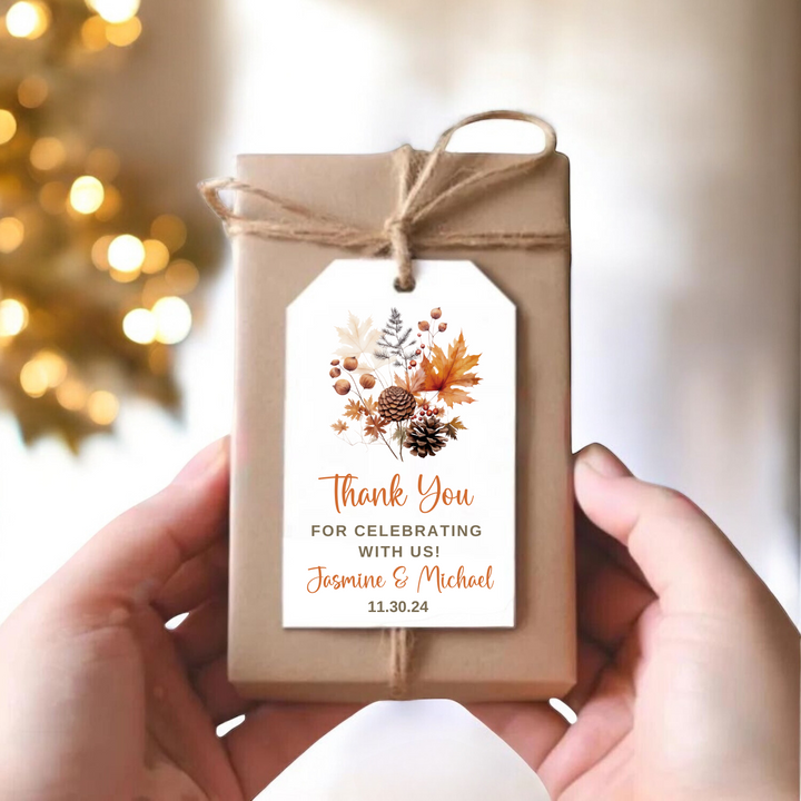 FALL LEAVES WEDDING GIFT TAGS