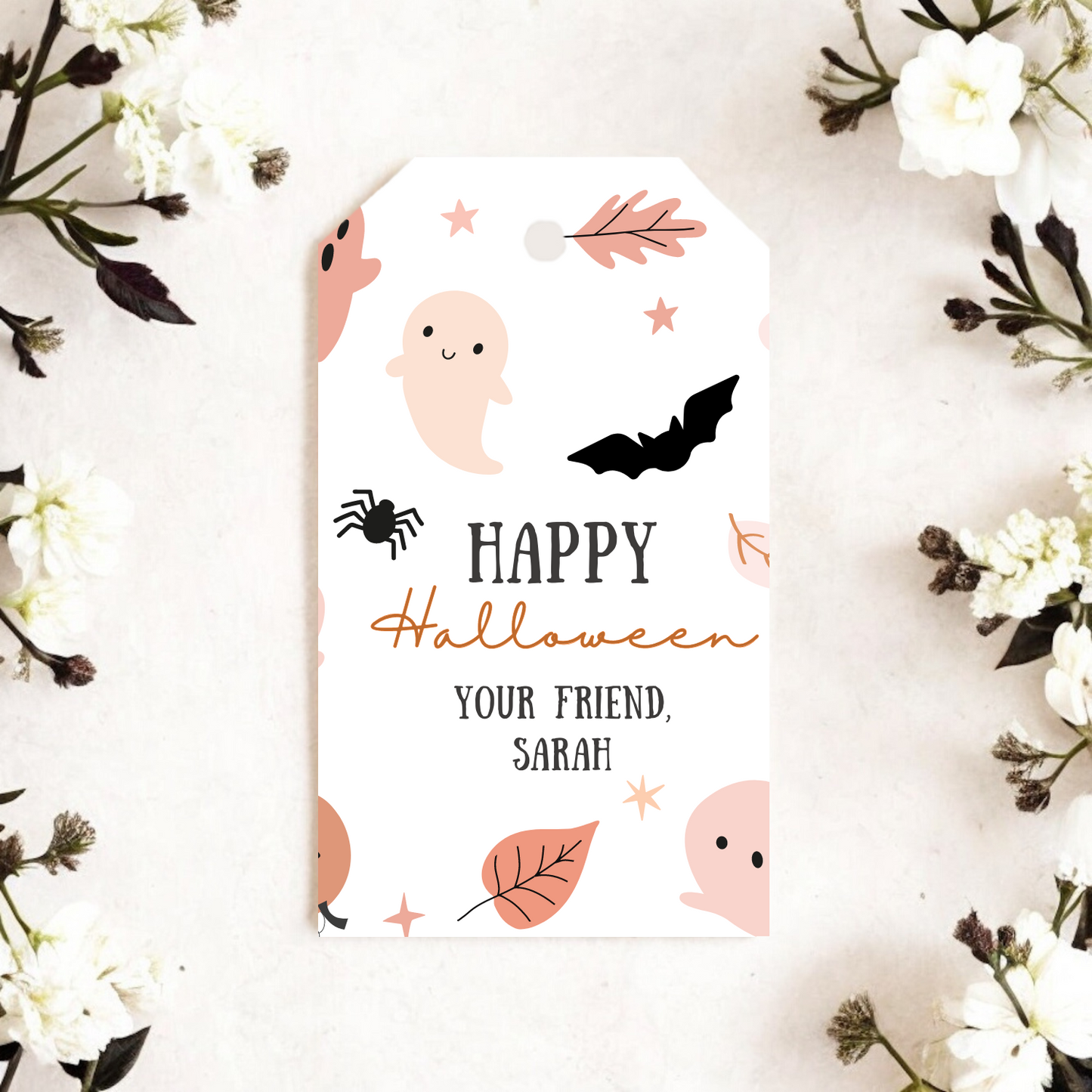 PINK HALLOWEEN GIFT TAGS