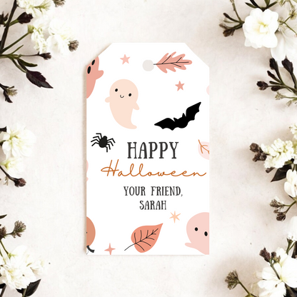 PINK HALLOWEEN GIFT TAGS