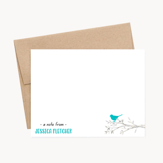 BIRD ON BRANCH NOTE CARDS