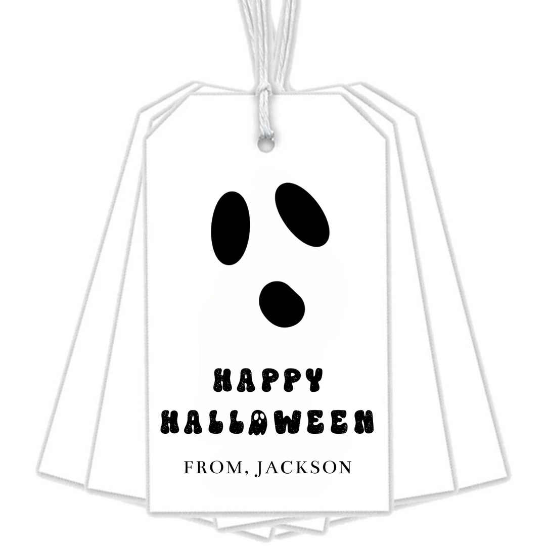 MINIMALSIT GHOST HAPPY HALLOWEEN GIFT TAGS