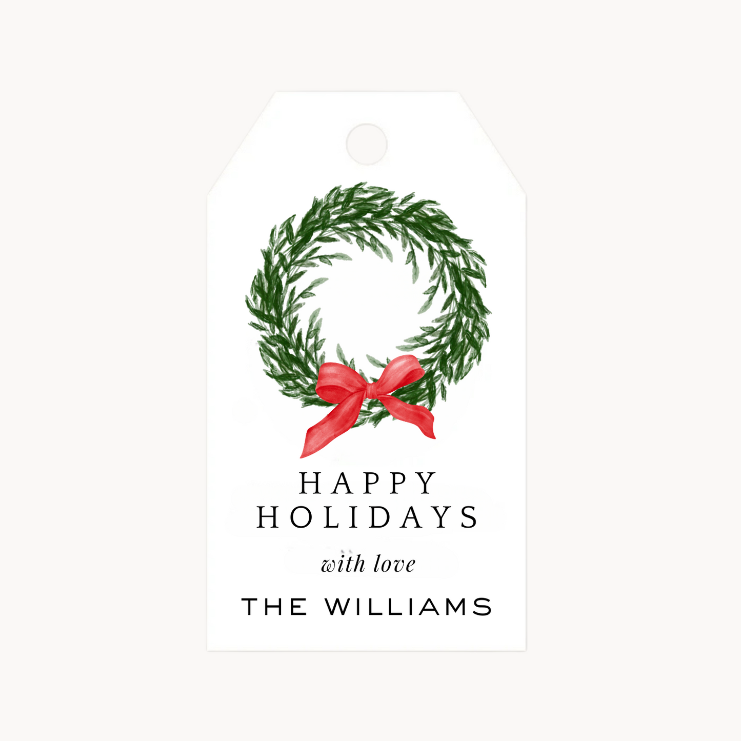 CHRISTMAS WREATH GIFT TAGS