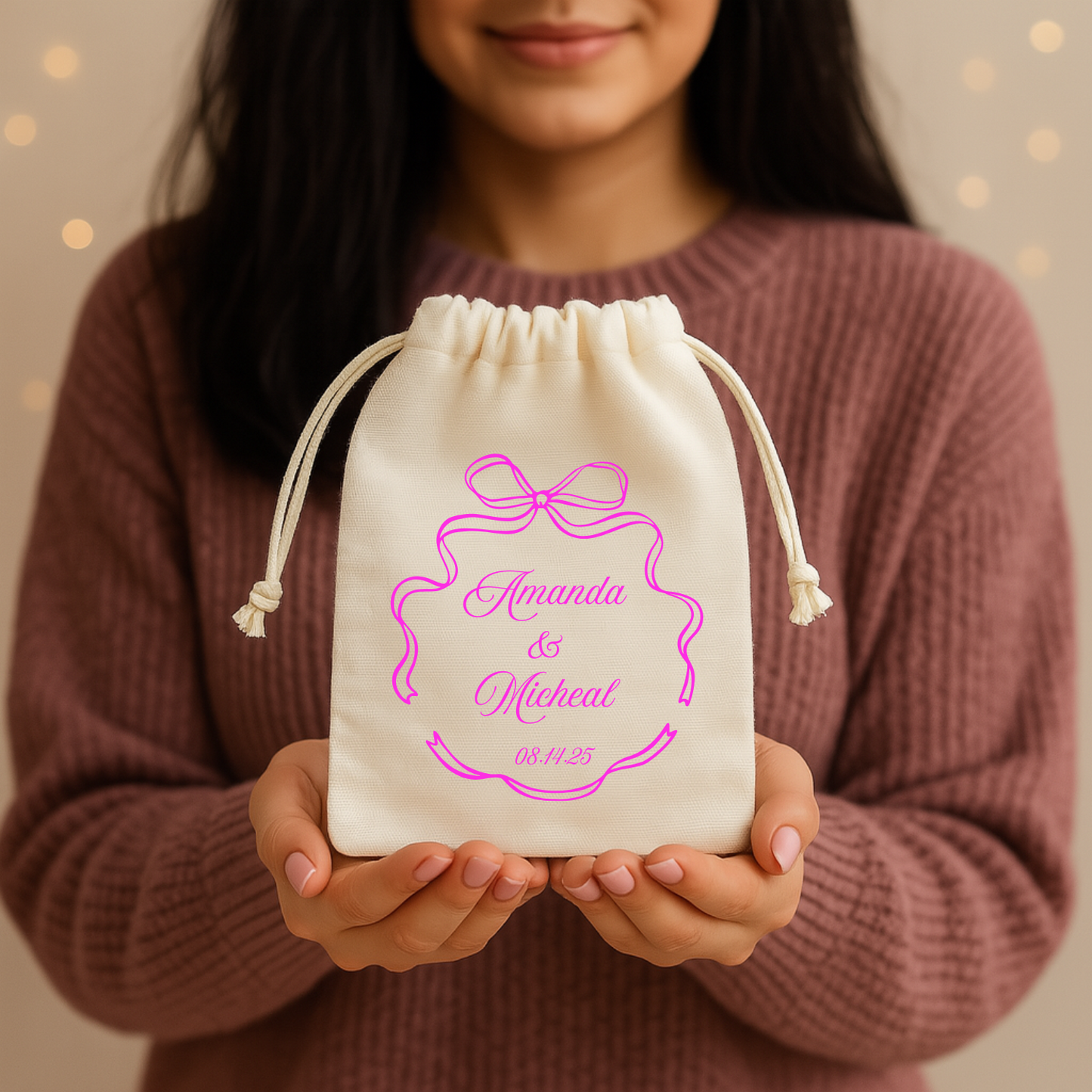 BOW WEDDING FAVOR BAGS