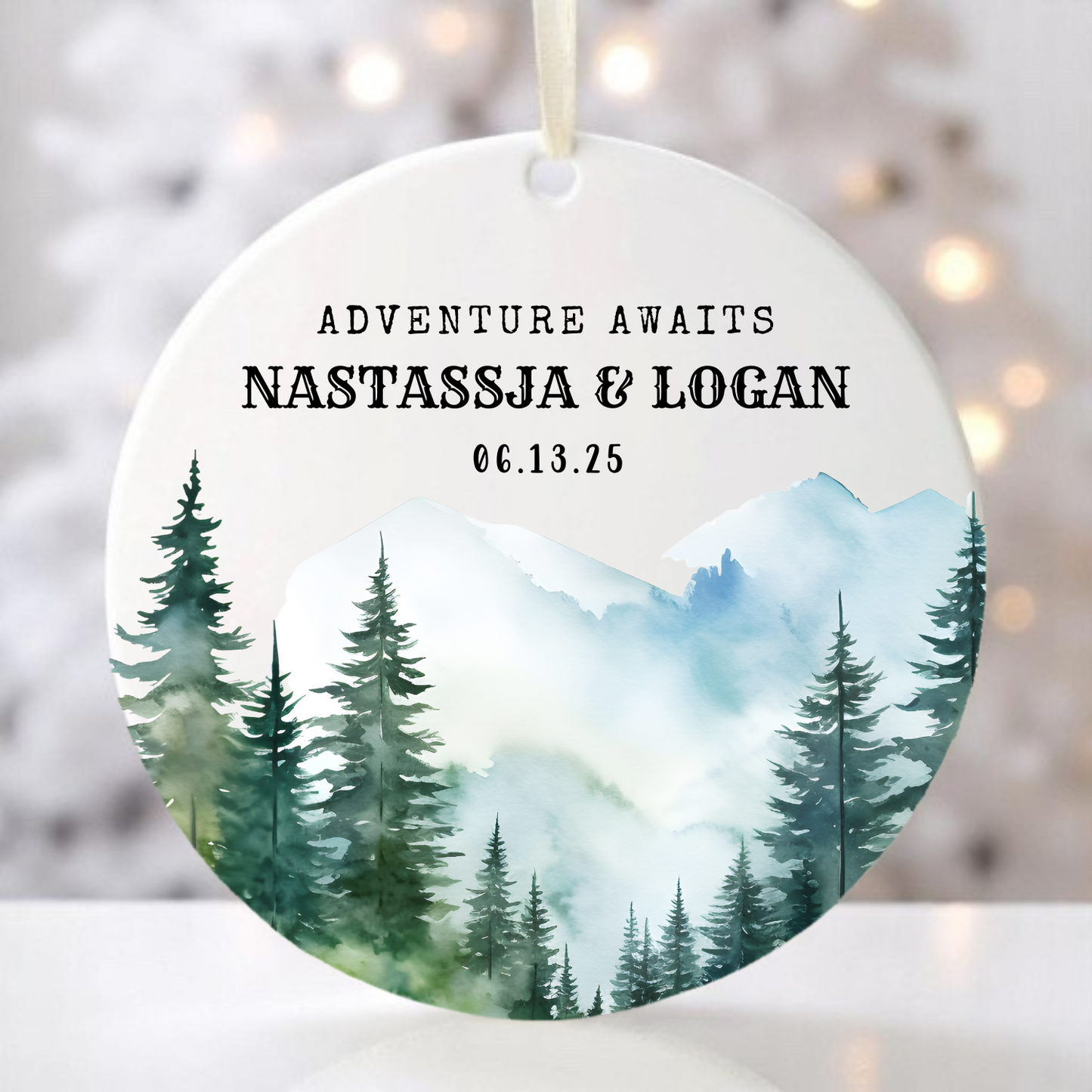 Adventure Awaits Couple's Ornament