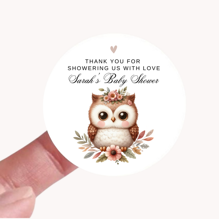 FLORAL OWL LABELS