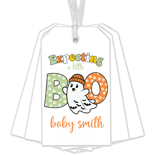 EXPECTING A LITTLE BOO GIFT TAGS