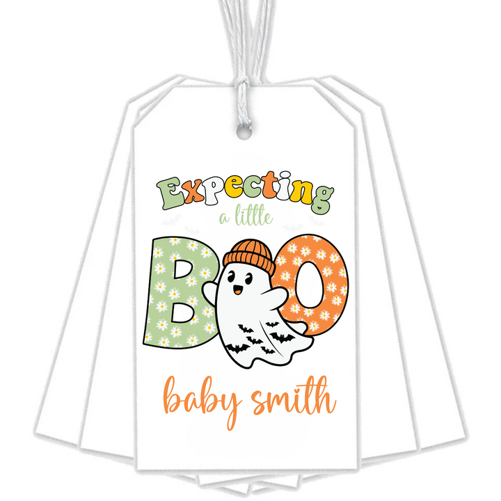 EXPECTING A LITTLE BOO GIFT TAGS