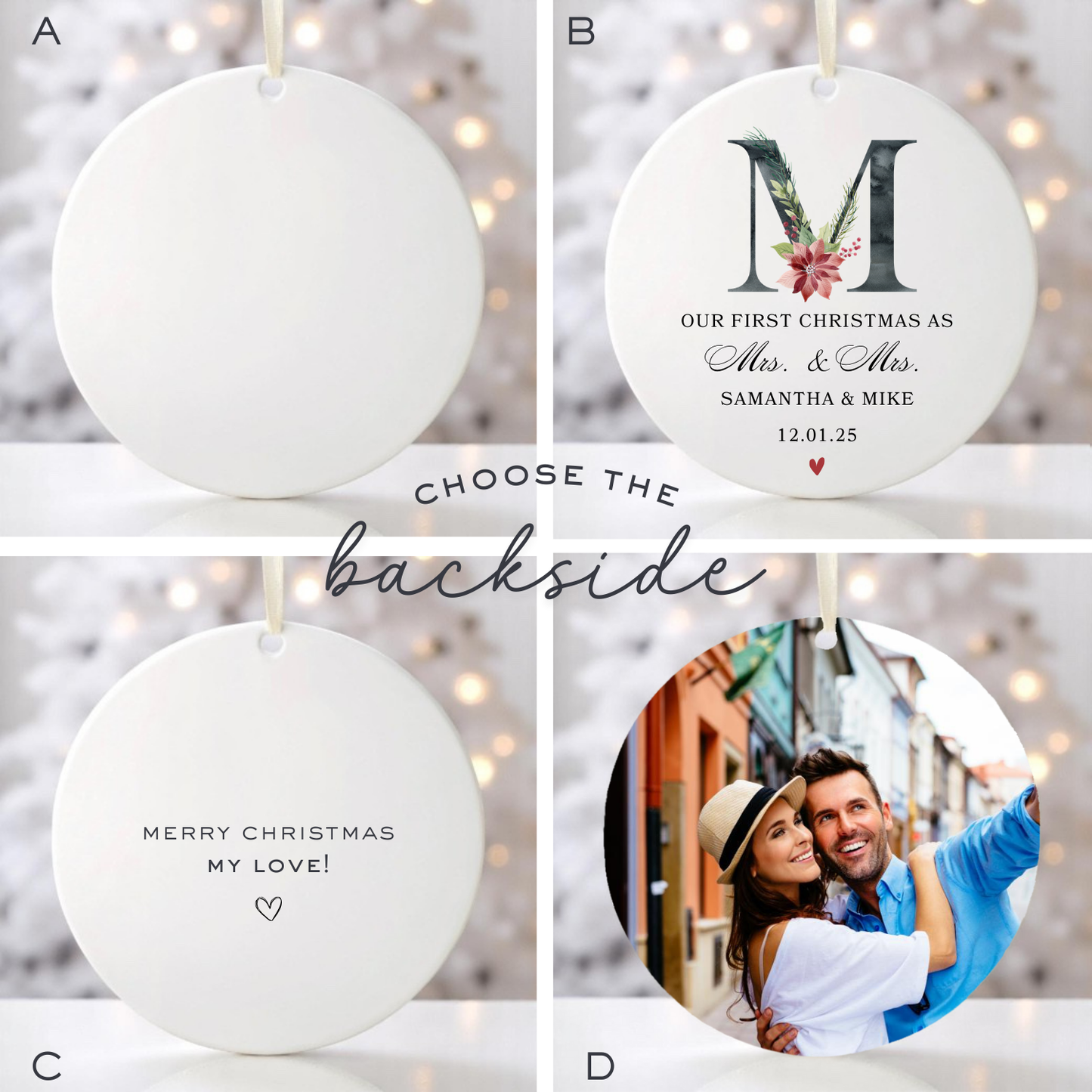 Newlywed First Christmas Ornament