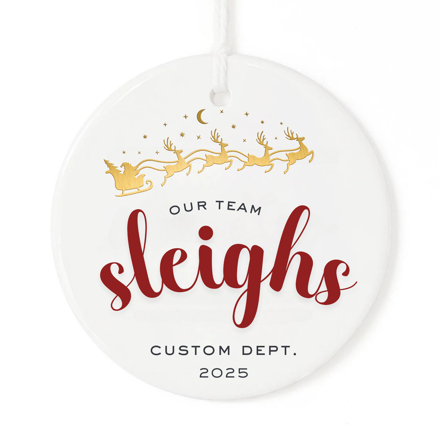OUR TEAM SLEIGHS ORNAMENT