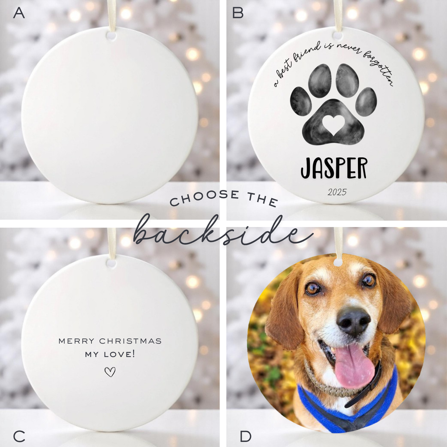 MEMORIAL DOG PAW ORNAMENT