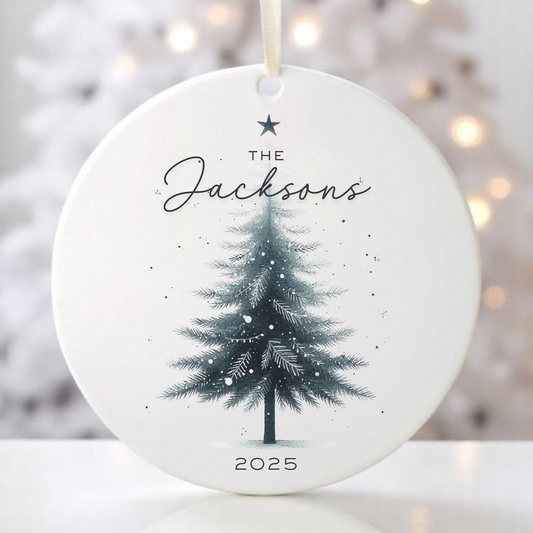 Watercolor Christmas Tree Ornament