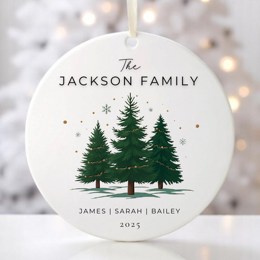 CHRISTMAS TREE FAMILY ORNAMENT